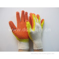 Cotton Shell Double Color Latex Dipping Glove (DKL319)